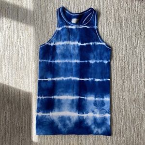 Blue and white Tye dye tank!